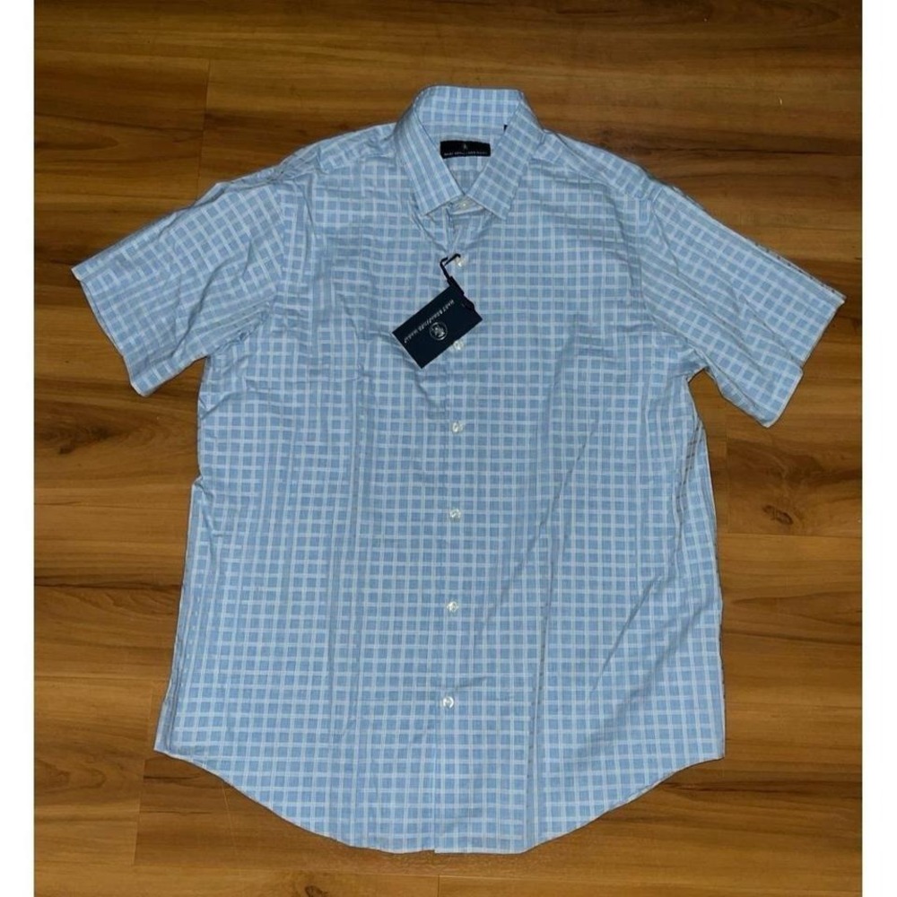 Mens NWT Hart Schaffner Marx‎ Plaid Button Up Casual Shirt